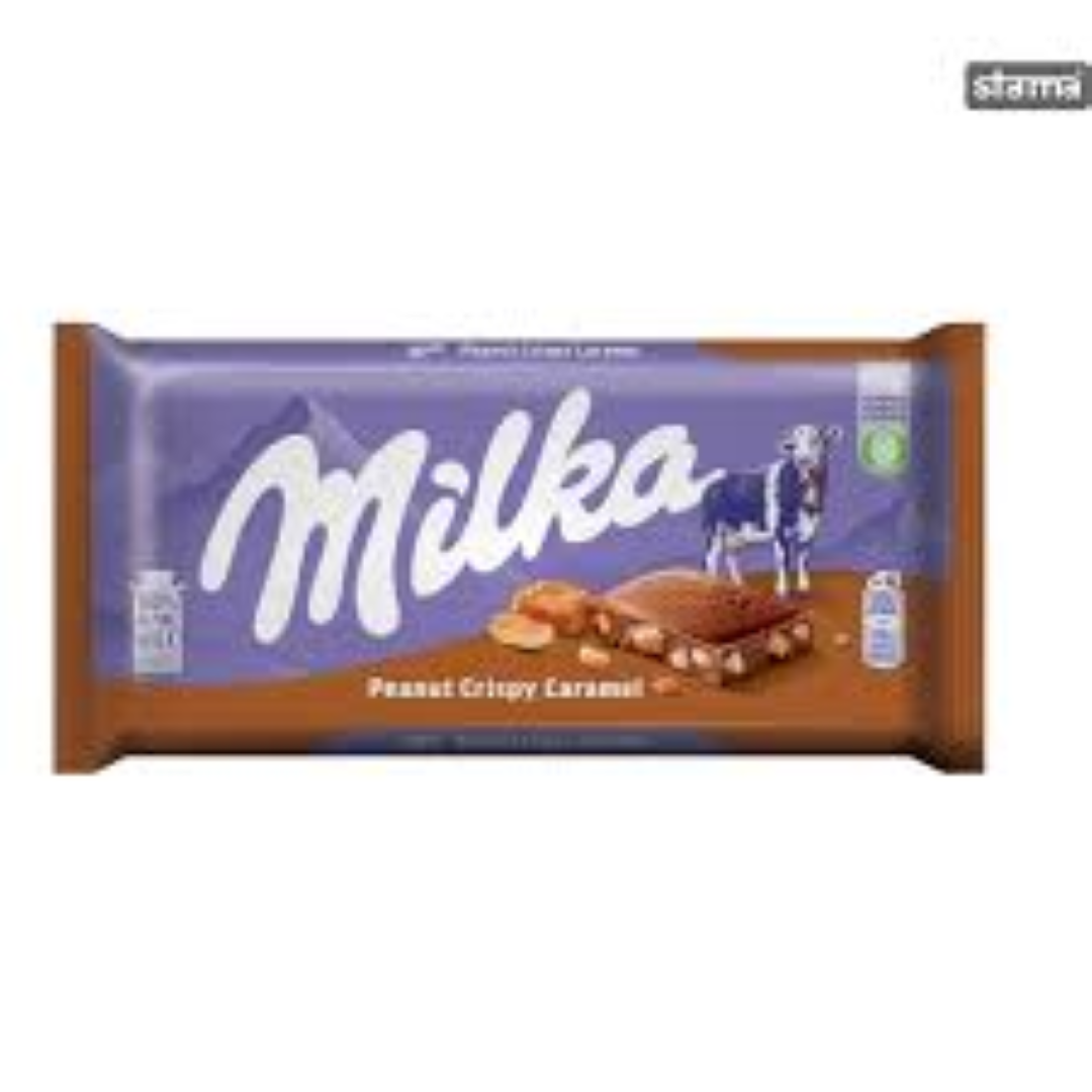 MILKA PEANUTS CRISPY CARAMEL 90G